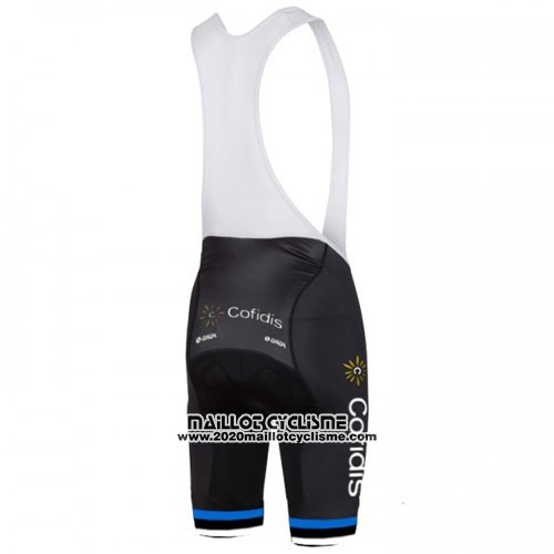 2016 Maillot Ciclismo Cofidis Azur et Noir Manches Courtes et Cuissard